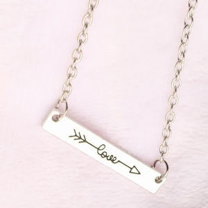 Silver Amore dainty pendant necklace ♡